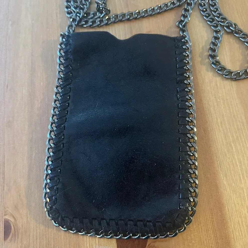 Tory Burch Miller Black Suede Leather Phone Crossbody Bag Purse Messenger